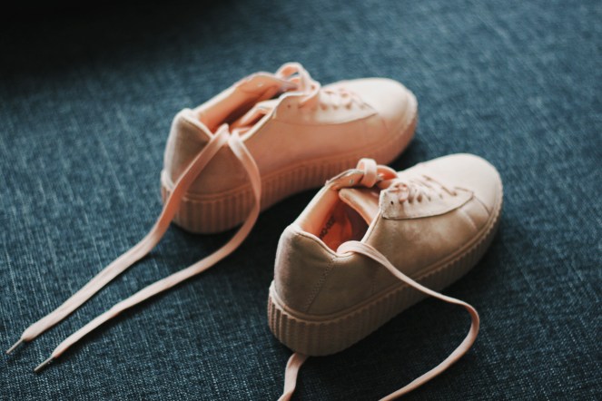 new in roze sneakers II