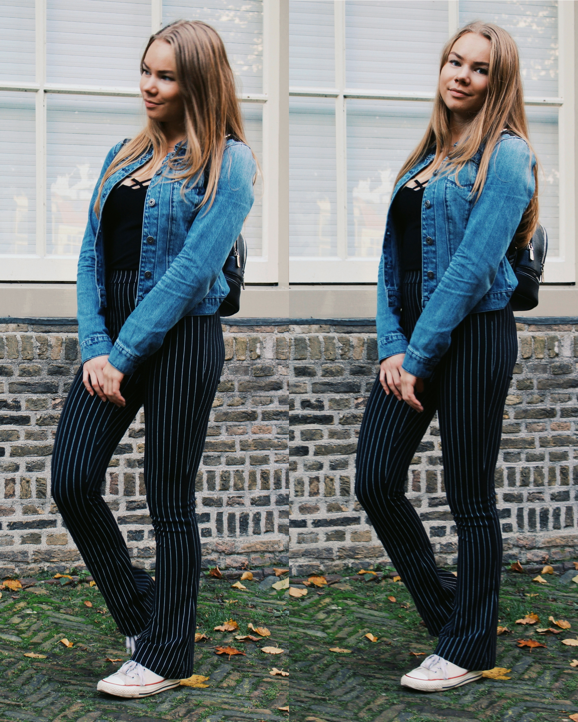 outfit denim and stripes V